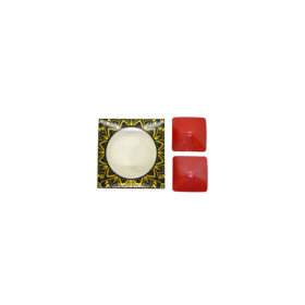 Nipple Métal rouge Cache tétons carré 